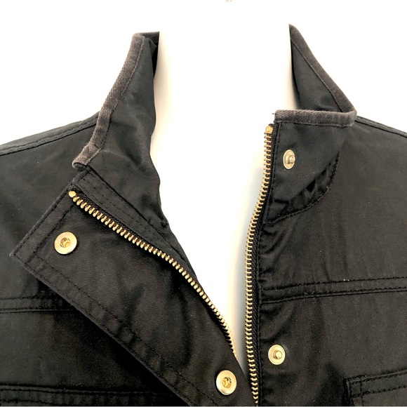 J CREW Black Cotton Relaxed Boyfriend Field Utility Jacket - Picture 3 of 11